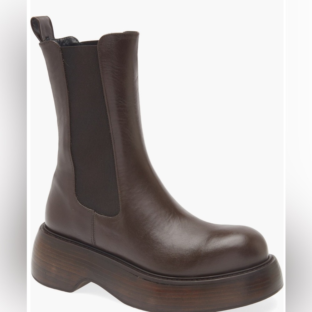 Paloma Barcelo Brown Leather Platform Boots
